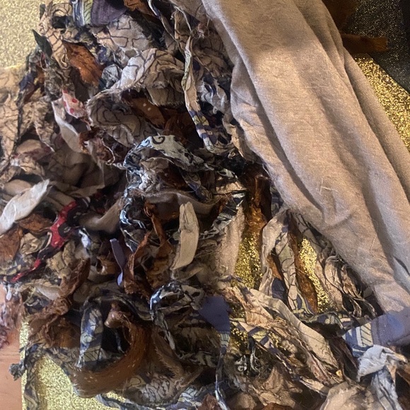 CHAN LUU LUX RARE FRINGE WOOL-SILK Scarf UNIQUE BOHOMIAN - Picture 4 of 8